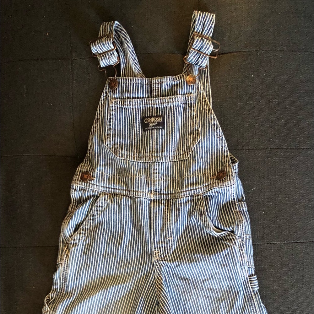 Vintage Toddler 3T Striped OshKosh B’gosh Overalls.